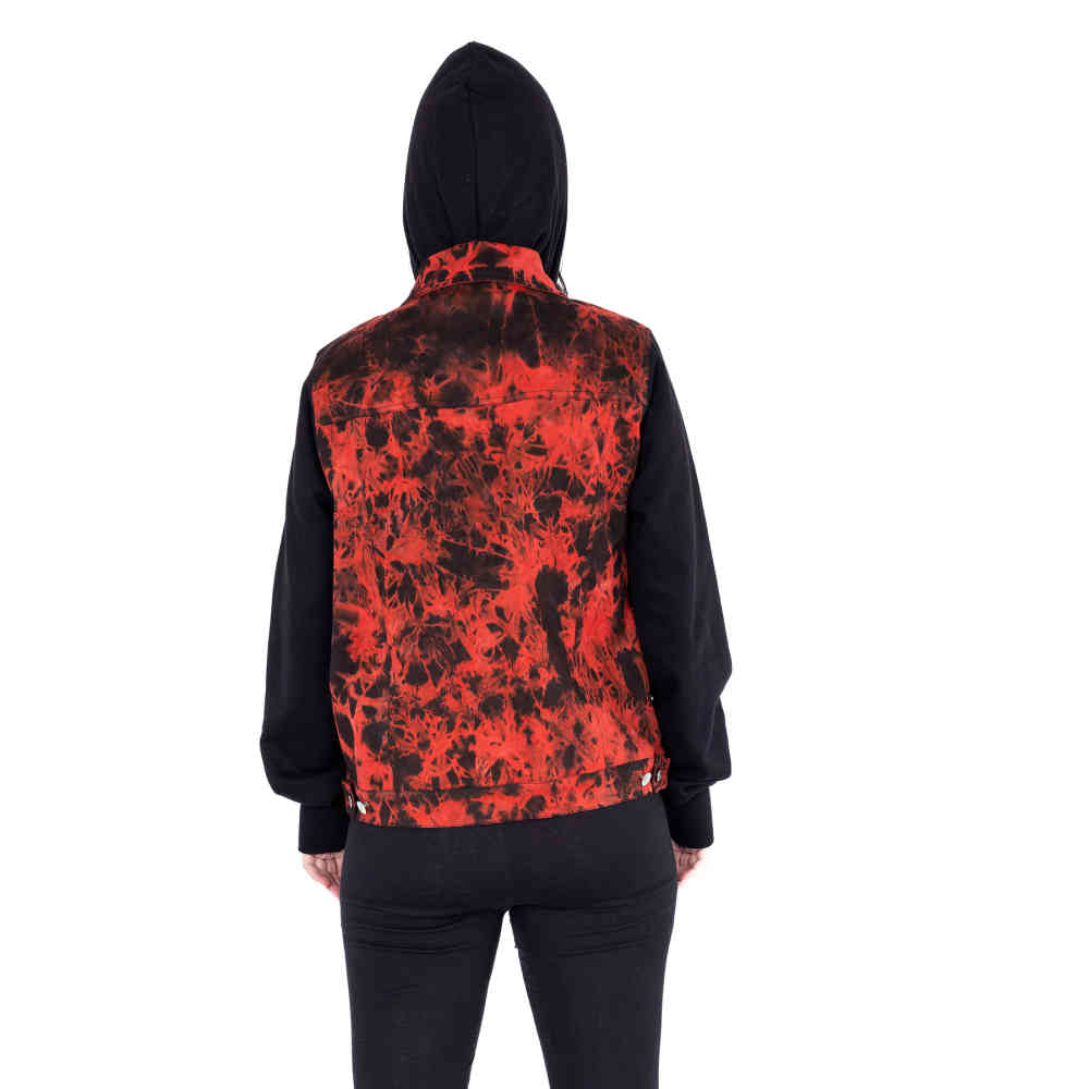 Heartless - Noelle Tie Dye Jacket - Black/Red